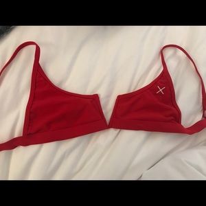 Boutine LA Rose Red V-Cut Top (small and medium)